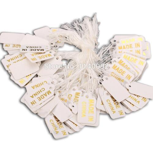 Free shipping wholesales MADE IN CHINA tag with cord/jewerly tag/printed label/gift packing tag/shape cutting tag 100 pcs a lot