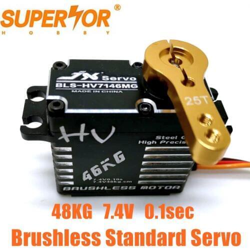 BLS-HV7146MG JX Waterproof Servo 47KG 8.4V Steel Gear Aluminum Brushless Standard RC model 1/10 RC car Robot truck helicopter