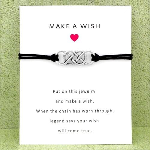 Infinity Love Heart Charm Bracelets Rope Chain Jewelry Women Boy Girl Unisex Jewelry Christmas Gift Drop Shipping