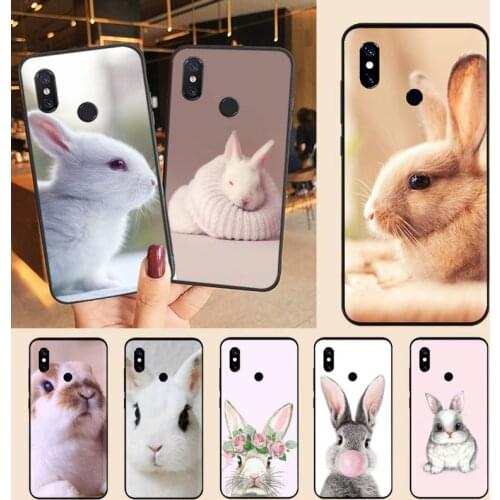 Cute rabbit animal Phone Case For Xiaomi Redmi note 7 8 9 t max3 s 10 pro lite Luxury brand shell funda coque