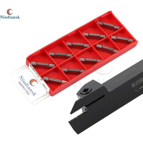 MGEHR1616 MGEHL1616 External Grooving Tool Holder 10pcs MGMN150 MGMN200-G N01 MGMN250 300 400 Carbide Inserts Turning Tool Set