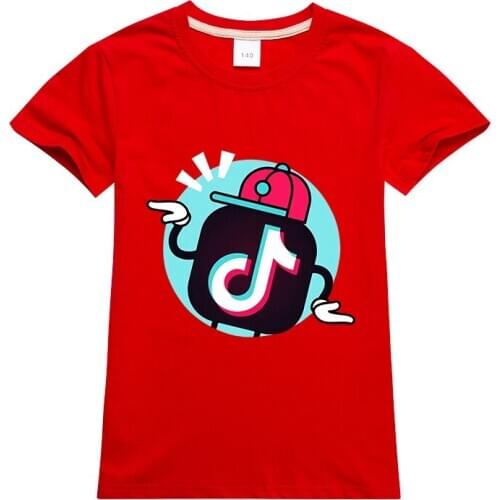 Kids Tik Tok Print Cartoon Boys Girls Tops Summer Childrens Clothes Princess T-shirt Funny Clothes Girls