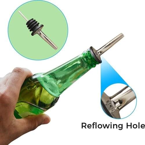 1PC Wine Pourer Steel Alcohol Liquor Spouts Bottle Dispenser Wine Bottle Stopper With Cap Wine Accessories