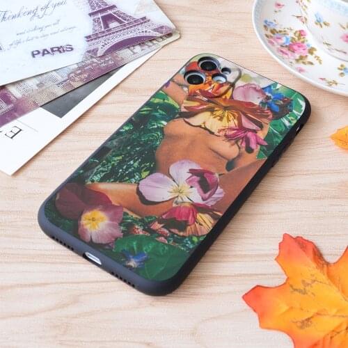 For iPhone Grow With The Flow Print Soft Matt Apple iPhone Case