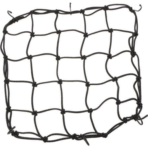 40x40cm Elasticated Bungee Cargo Luggage Package Net with 6 Hooks for Rear Motorcycle Bicycle Bag Basket Motorbike Accessory