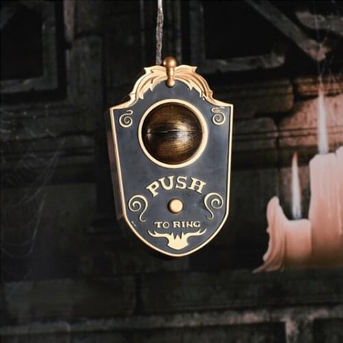 Hot Sale Halloween Decorations Animated Eyeball One-Eyed Doorbell Push with Spooky Sounds Glowing Eyeballs Doorbell Set horrible