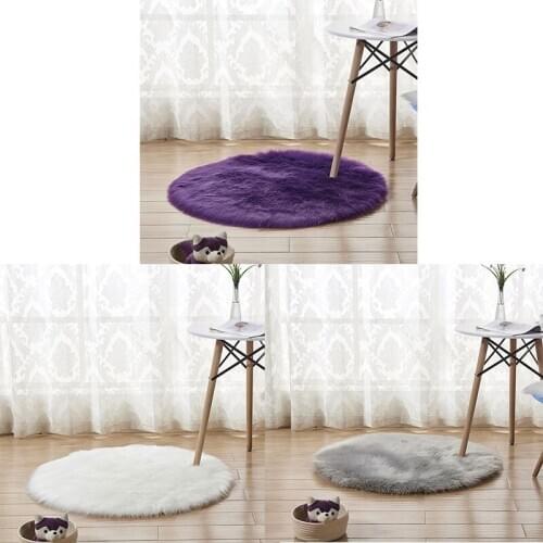 Faux sheepskin wool carpet 30 x 30 cm Fluffy soft longhair decorative carpet cushion Chair sofa mat