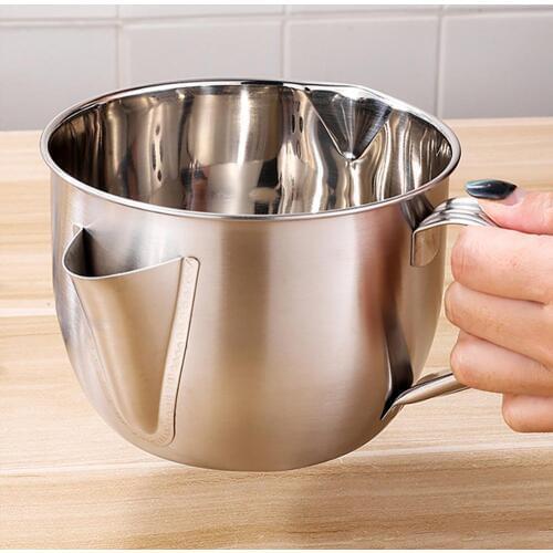 1000ML Gravy Oil Soup Fat Separator Multi-use Stainless SteelGrease Oiler Filter Strainer Bowl Home Kitchen Cooking Tools