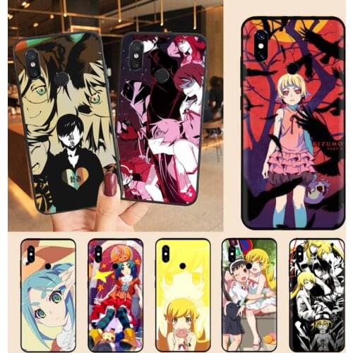 Monogatari Series japanese anime Phone Case For Xiaomi Redmi note 7 8 9 t max3 s 10 pro lite Luxury brand shell funda coque