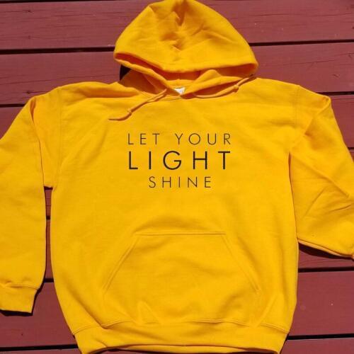 Let Your Light Shine Christian Women Hoodies Jesus Slogan Clothing Full Sleeve Casual Girls Pullover Inspiring Outfits Drop Ship