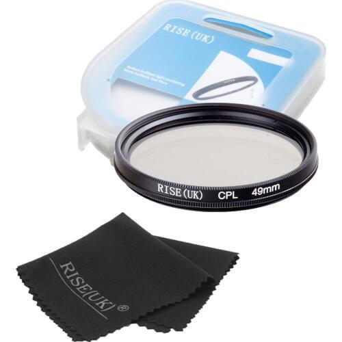 RISE(UK) 49mm Circular Polarizing CPL C-PL Filter Lens +case+gift For Canon NIKON Sony Olympus Camera