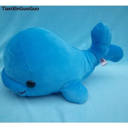 About 23cm blue dolphin plush toy,soft doll baby toy birthday gift h2146