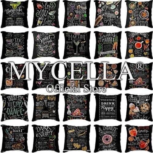 Sweet Tea Recipe Print Pillow cover Cotton Linen Pillowcases Decorative living room cushion covers sofa home car Gift Pillowcase