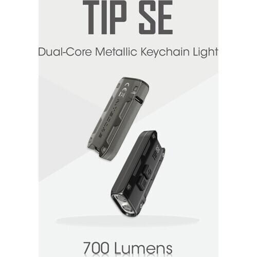 NItecore TIP SE 700 Lumens 2 x OSRAM P8 LED With Rechargeable Li-ion battery Dual-Core Metallic Keychain Light
