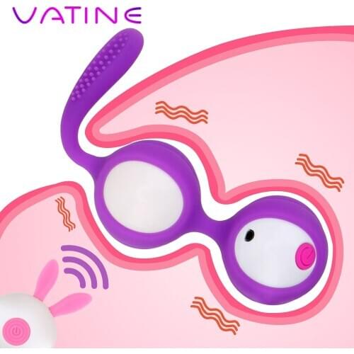 VATINE Vaginal Ball Wireless Remote Control Ben Wa Ball Vagina Tighten Exercise Smart Kegel Ball Vibrator Sex Toys for Women