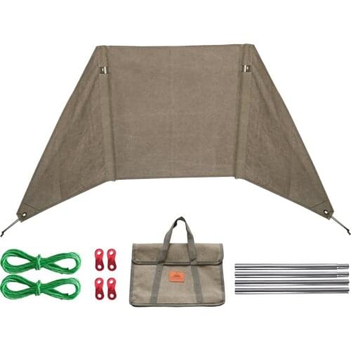 Cotton Canvas Windproof Strong Wear-resistant Sturdy Curtain Outdoor Camping Barbecue Campfire Windshield