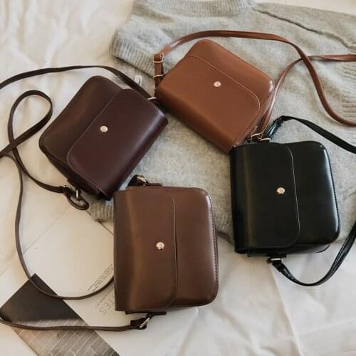 Women Messenger Bag Mini PU Leather Crossbody Bags for Female Casual Classic Box Square Shoulder Bag Cellphone Handbags Purse