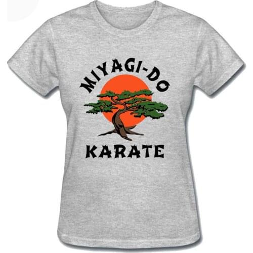 Womens Funny T Shirts Miyagi Do Karate The Karate Kid Cobra Kai Cotton Hip Hop Tee Shirts Custom Short Sleeve T Shirt S-XL