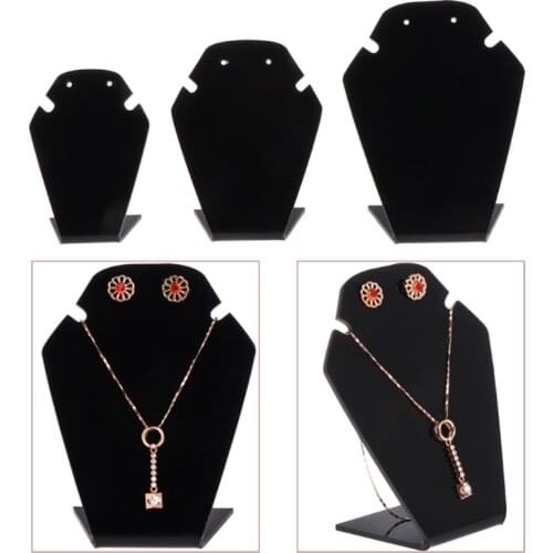 1 Set Jewelry Display Shelf Necklace Pendant Earrings Stud Stand Holder Showcase