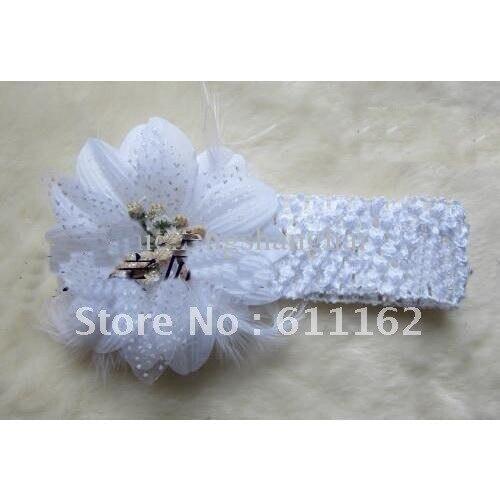 100pcs/lot Christmas flowers +1.5 inch headband hair accessories headwear 8 -color