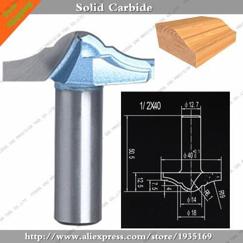 12.7mm*40mm,1 pcs,Free shipping CNC Engraving Woodworking Milling Cutter,Solid carbide End Mill,cabinet,cupboard,door Router Bit