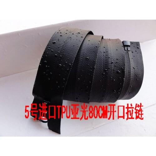 5# nylon waterproof zippers for sewing garment bags jacket clothing zipper 60cm 80cm 2pcs/lot open-end black free shipping