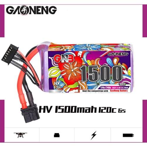 Gaoneng GNB 1550mAh 6S 22.2V 120C/240C Lipo Battery With XT60 Plug for FPV Racing Drone RC Quadcopter Helicopter Car Parts