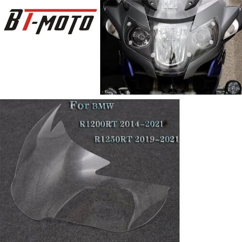 For BMW R1200RT R1250RT R 1200 RT Motorcycle Accessories High Quality Acrylic Clear Decorative Headlight Protection Cover Grille