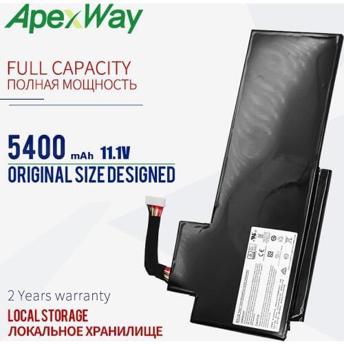 Apexway 11.1V 5400 mAh BTY-L76 Laptop Battery for MSI GS70 GS72 MS-1771 MS-1772 MS-1773 MS-1774 For Medion Erazer X7615 X7613
