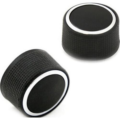 2Pcs Black Auto Car AC Audio Radio Air Conditioner Adjust Button Knob Switch For Chevrolet GMC Car-styling
