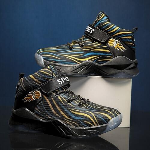 Boys Basketball Shoes High Quality Top Soft Non-slip Kids Sneakers Thick Sole Children Sport Shoes Outdoor Boy Trainer Basket