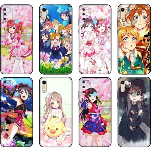 Black tpu Case For Honor 8a Prime 8s 9 10X Lite 9A 9C 9X Premium Pro 9S Case Cover Love Live