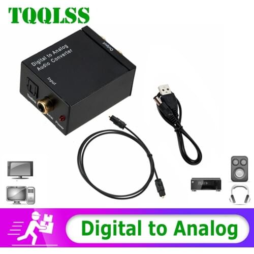 TQQLSS USB DAC Digital To Analog Audio Converter Audio Toslink Coaxial Signal To RCA R/L Audio Decoder SPDIF ATV DAC Amplifier