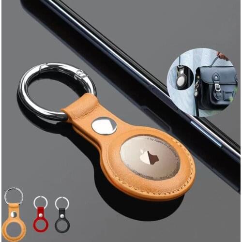 For Apple Airtags Case Location Tracker Protector PU Leather Cover For Air Tags Tracker Shockproof Protect Back Cover Shell Capa