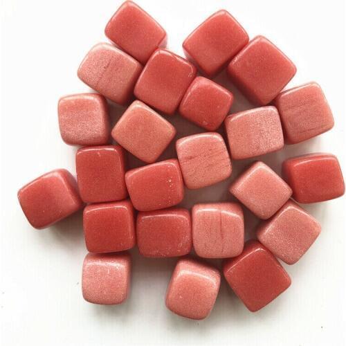 Dropshipping 100g Red Luminous Stone Glow in Dark Stone Garden Aquarium Fish Tank Decoration Quartz Crystals Stones 20-22mm