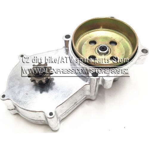 Double stranded chain polishing Reduction Gear Box for 2 stoke mini dirt bike, Quad use 11 tooth 49CC Engine spare parts