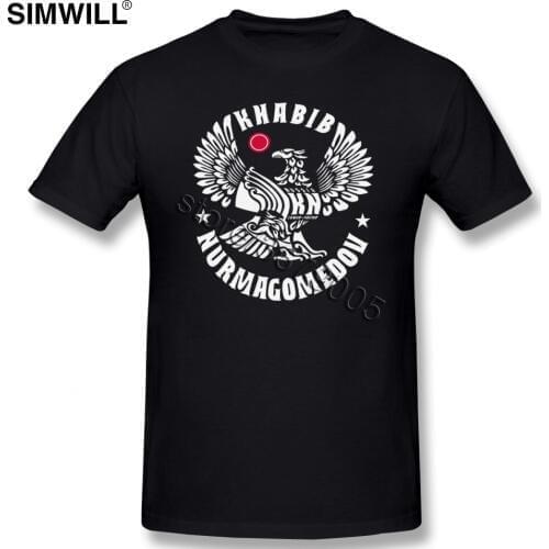 Creative The Dagestani Eagle Tees Shirts Men Print Soft Cotton Tee O Neck Short Sleeved khabib nurmagomedov Tee Shirts