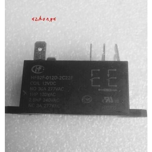 HF92F-012D-2C22F Relay 12VDC 8-pin 30A 277VAC