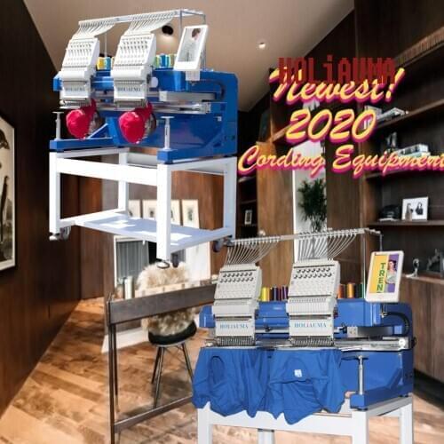 HO1502H High Speed Portable Embroidering Two Head T-shirt Flat Rotary Hook Computerized swf 4 Embroidery Machine price for sale