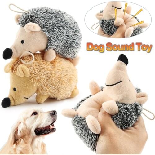 Pet Toys Hedgehog Shaped Soft Plush Squeaky Sound Dog Interactive Toy Dogs Chewing Bite Resistant Toy Teeth Cleaning