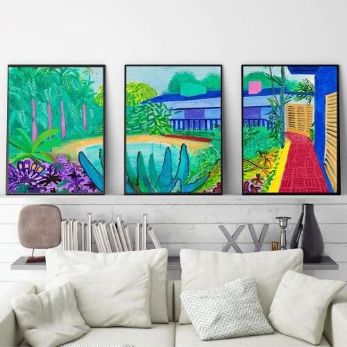 David Hockney Poster Garden Gallery Flowers Wall Decor Surprise Box 5D Diamond Painting Wall Picture for Living Room Decor