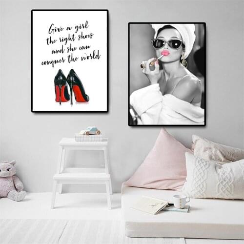 Classic Audrey Hepburn Portrait Canvas Painting Famous Art Posters And Prints Wall Pictures For Living Room Home Cuadros Decor