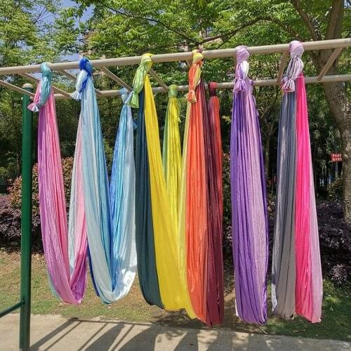 Aerial Yoga Hammock Set with Daisy Chains and Carabiners Gradient Anti-Gravity Yoga Swing Kit for Antigravity Yoga Inversion