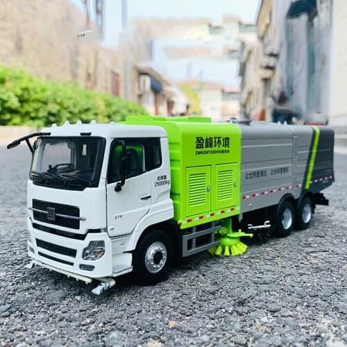 Diecast 1:38 Zoomlion Sewage Recycling Sweeping Truck Infore Environmental Sweeper Alloy Model Metal Collection Souvenir