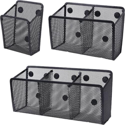 Metal Mesh Magnetic Basket Storage Box Blackboard Chalk Pen Pencil Holder Pen Container