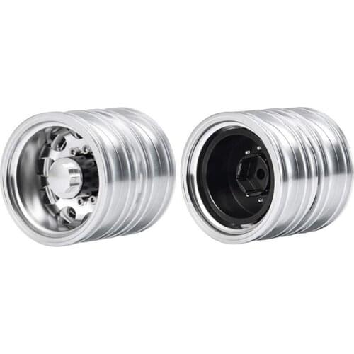 Metal Rear Wheel Hub Wheel Rim 10 Spoke for 1/14 Tamiya Trailer Tractor Truck RC Crawler Car Upgrade Parts