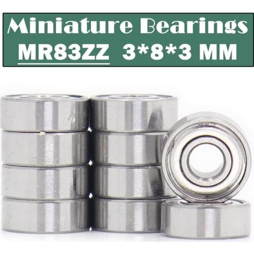 MR83ZZ Bearing ABEC-1 ( 10 PCS) 3*8*3 mm Miniature MR83 ZZ Ball Bearings R-830 MR83Z
