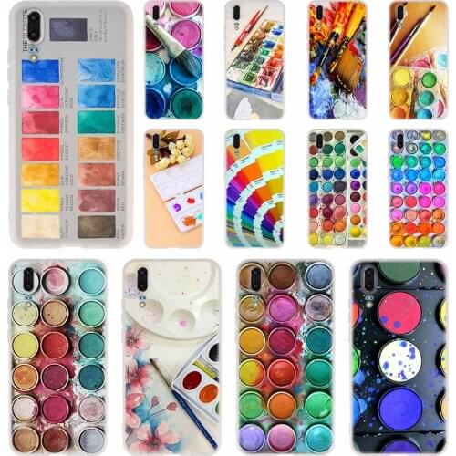 Paleta Water Colour Pinterest Phone Case For Huawei P40 P9 P10 P20 P30 Lite Cases Pro P Smart 2019 Cover Soft Cover
