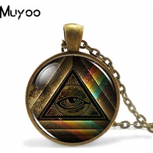 Steampunk Masonic Free Mason Freemason Illuminati Pendant Satanism Necklace Classic Movie Symbolism Vintage Gifts