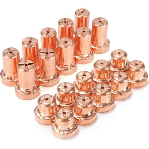 10Pcs Plasma Tips Nozzle 10/15mm Height Electrodes for PT-31 LG-40 Cutting Torch